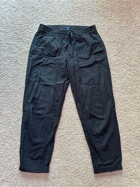 J. Crew Black Drawstring ankle pant